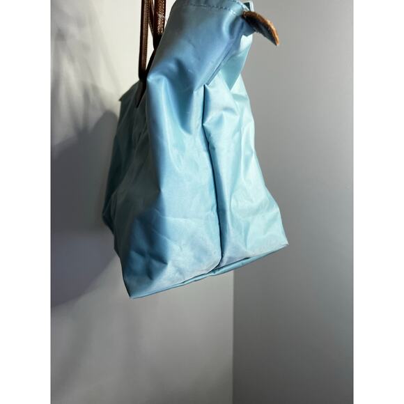 Longchamp Tote bag  Blue Nylon Leather Handle Shoulder Bag - Picture 4 of 9